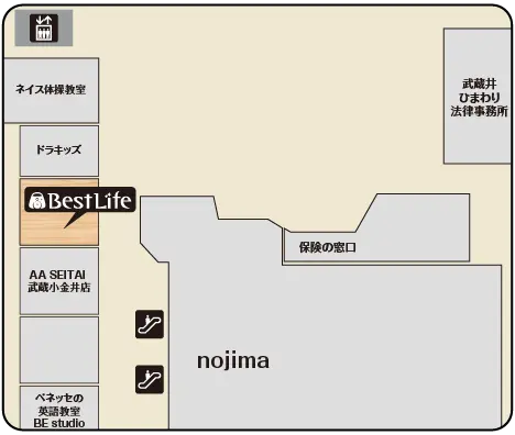 買取専門店 ベストライフ ソコラ武蔵小金井店 フロアマップ